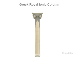 greek ionic royal column 3D Model