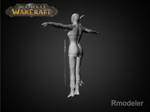 night elf luna 3Dモデル
