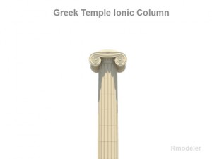 greek ionic temple column 3D Model