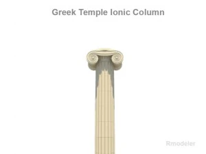 columna del templo j&oacute;nico griego Modelo 3D