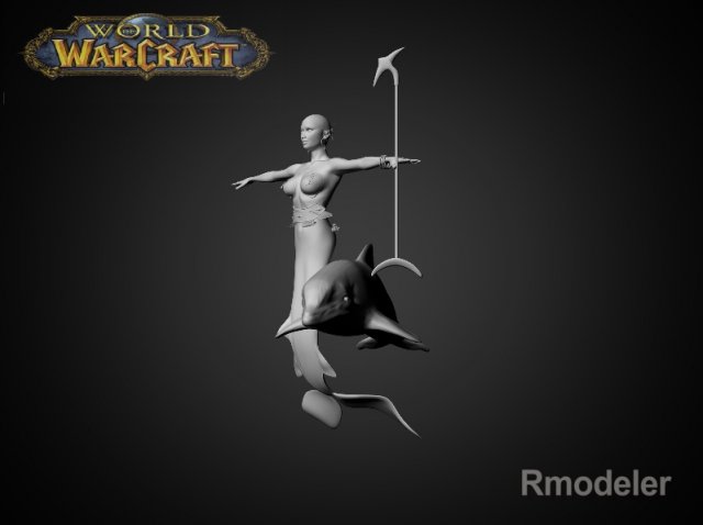 mermaid april 3D Model .c4d .max .obj .3ds .fbx .stl .blend 