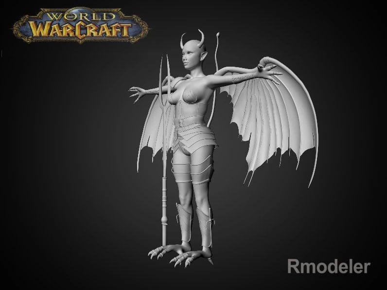 gorgulya lia 3D Model .c4d .max .obj .3ds .fbx .stl .blend