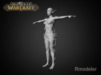 blood elf elaya 3D Model .c4d .max .obj .3ds .fbx .stl .blend
