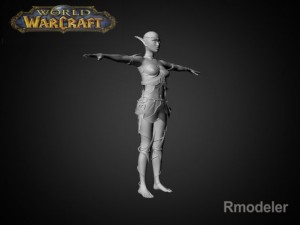 blood elf elaya 3Dモデル