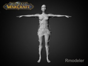 blood elf elaya 3Dモデル
