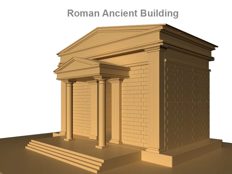 roman ancient building 3D Model .c4d .max .obj .3ds .fbx .stl .blend