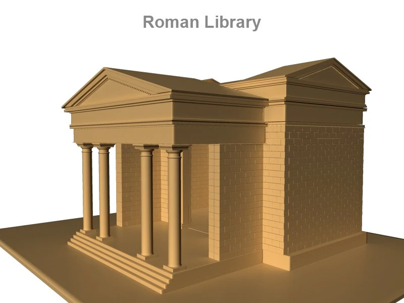 roman library 3D Model .c4d .max .obj .3ds .fbx .stl .blend 