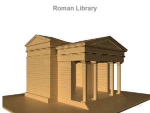 roman library 3D Model