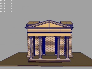 roman library 3D Model
