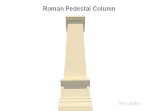 square column pedestal 3D 모델