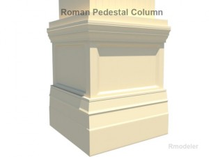 square column pedestal 3D 모델