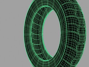 moto sport tire 3D Модель