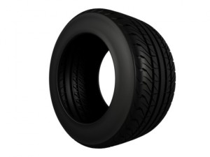muscle car tire 3D Модель