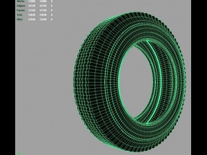 oldest car tire 3D Model
