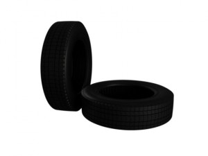 truck car tire Model 3D