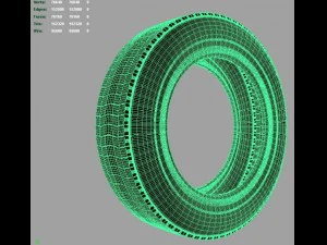 truck car tire 3D Model