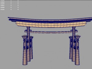 japan gate Model 3D