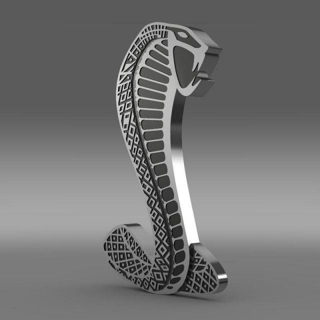 mustang shelby logo 3D 模型 .c4d .max .obj .3ds .fbx .stl .blend 
