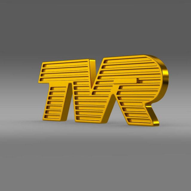 tvr logo 3D Modell .c4d .max .obj .3ds .fbx .stl .blend 