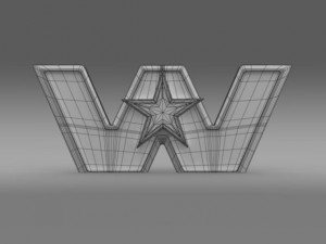 western star logo Modelo 3D