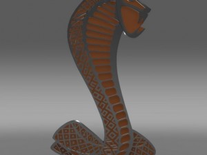 shelby red stripe logo Model 3D