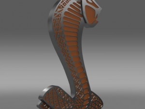 shelby red stripe logo Model 3D