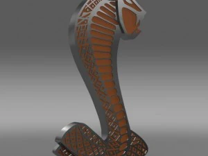 shelby red stripe logo 3D Model