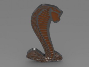 shelby red stripe logo Model 3D