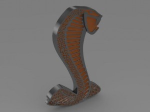 shelby red stripe logo Model 3D
