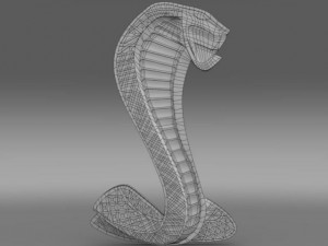 shelby red stripe logo Model 3D