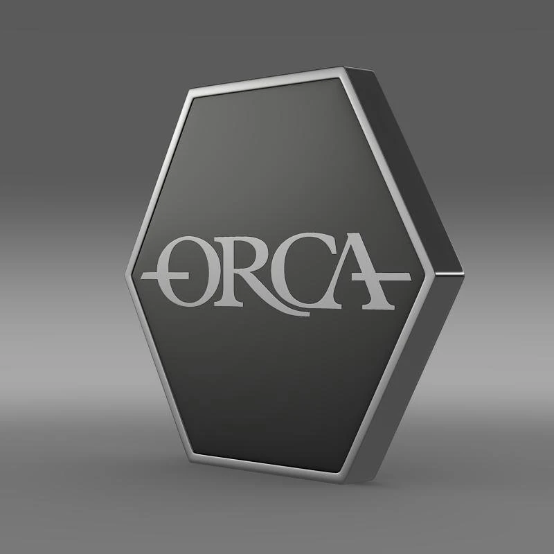 orca logo 3D Model .c4d .max .obj .3ds .fbx .stl .blend 