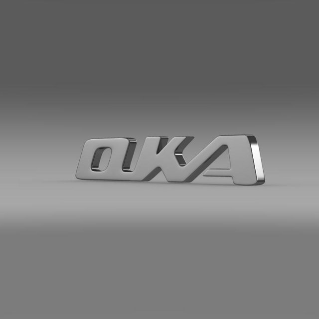 oka logo Modelo 3D .c4d .max .obj .3ds .fbx .stl .blend 