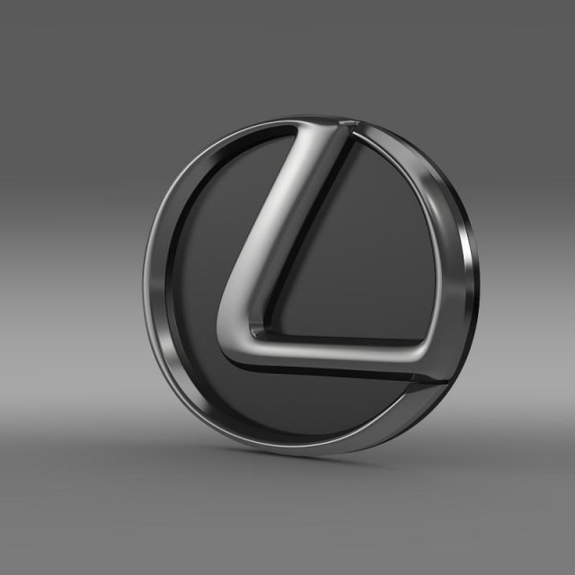 lexus motors logo 3D Model .c4d .max .obj .3ds .fbx .stl .blend 