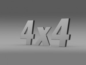 4x4 logo 3D मॉडल