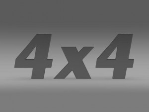 4x4 logo 3D Model