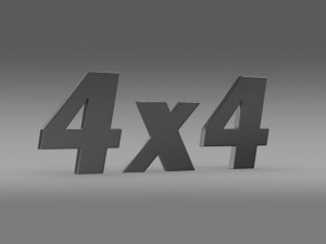 4x4 logo 3D Model