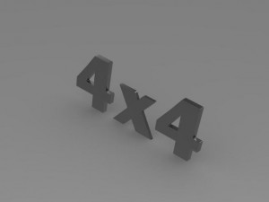 4x4 logo 3D Model