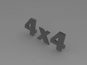 4x4 logo 3D Model
