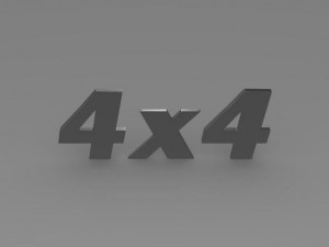 4x4 logo 3D Model