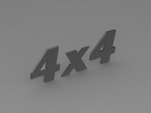 4x4 logo 3D Model