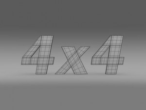 4x4 logo 3D Model