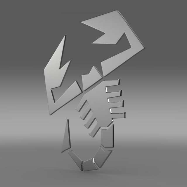 abarth scorpion logo 3D 모델 .c4d .max .obj .3ds .fbx .stl .blend