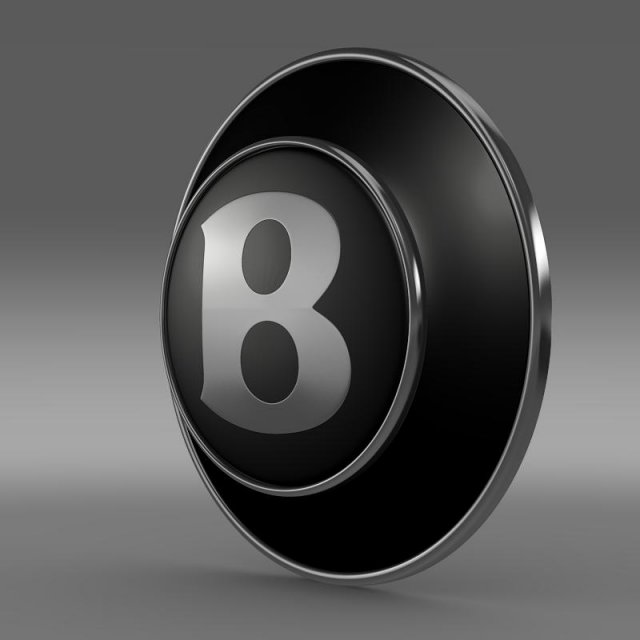 bentley wheel logo 3D Model .c4d .max .obj .3ds .fbx .stl .blend 
