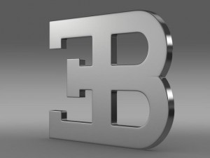 bugatti rear logo 3D Model