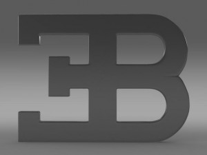 bugatti rear logo 3D Model