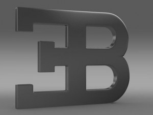 bugatti rear logo 3D Model