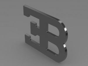 bugatti rear logo 3D Model