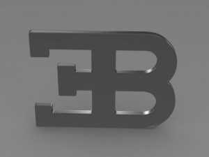 bugatti rear logo 3D Model