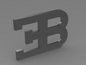 bugatti rear logo 3D Model