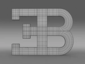 bugatti rear logo 3D Model